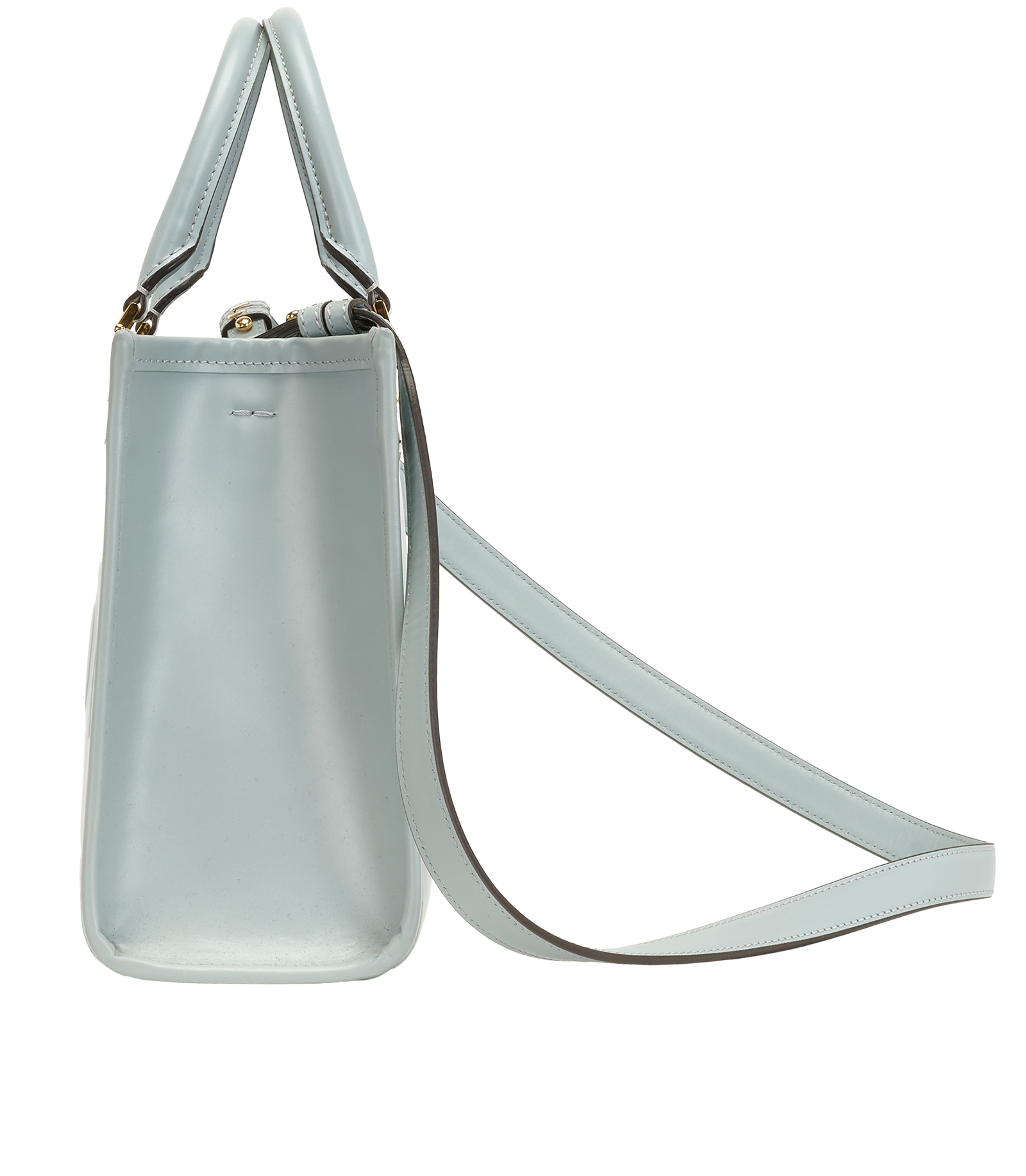 Sunshine Small Shopper, &pound;650, Handbags, Blue, Leather, Bottom view